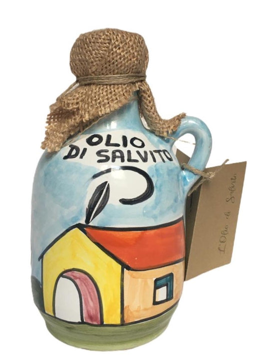 Ceramic jar "Casa" - Extra-Virgin Olive Oil "Nocellara del Belice" - (0.25 L)